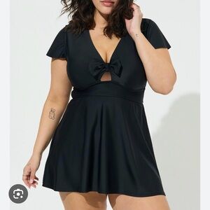 Torrid Flutter Sleeve Skater Swim Dress - Size 3X